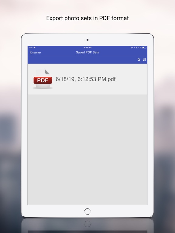 Camera to PDF Scanner App iPad screenshot
