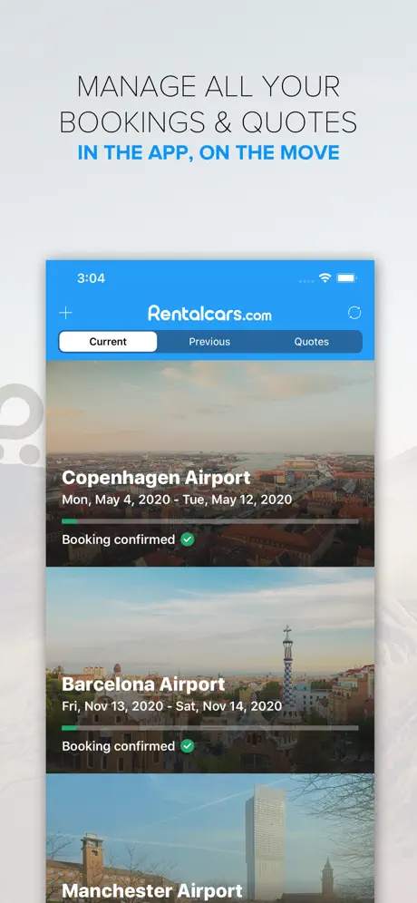 Rentalcars.com Car rental App