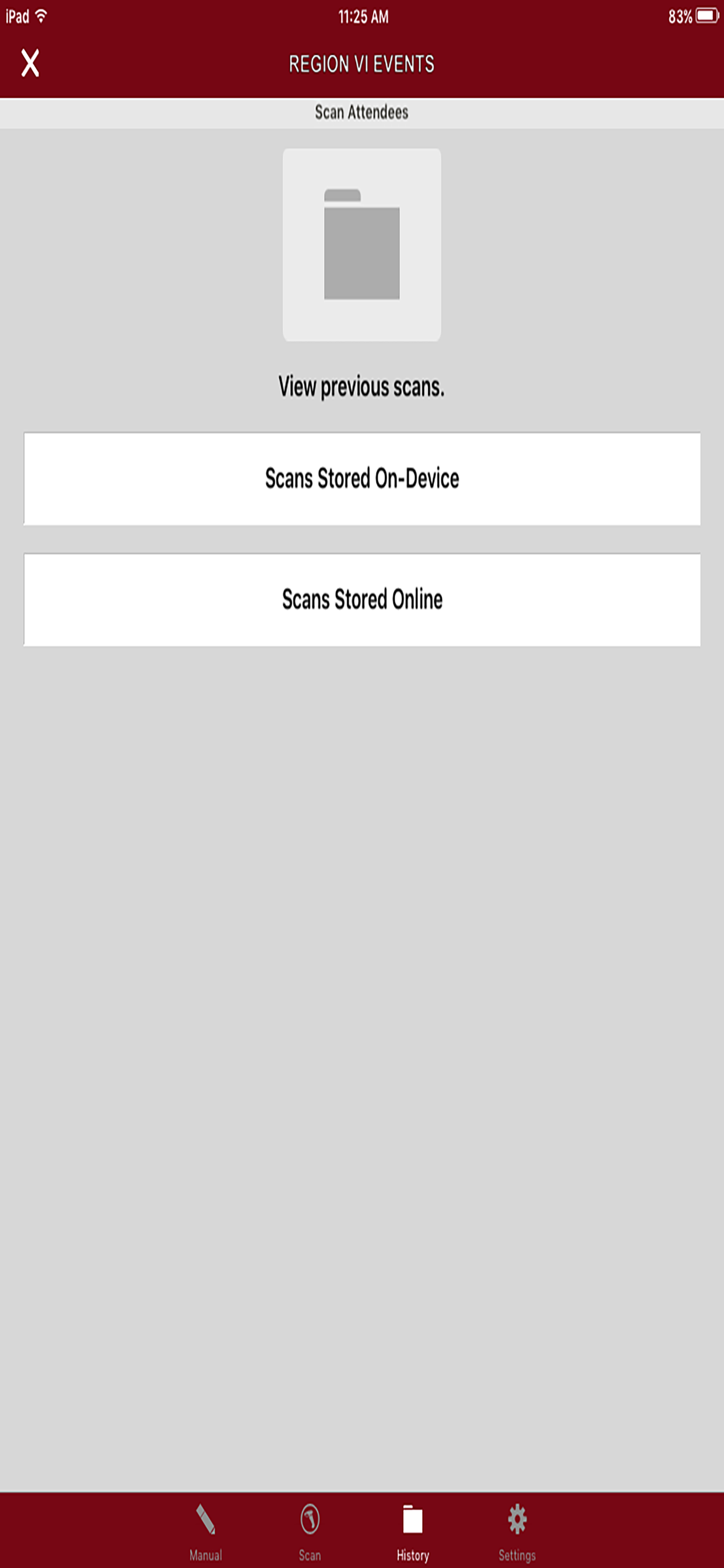Region VI Event Scanner