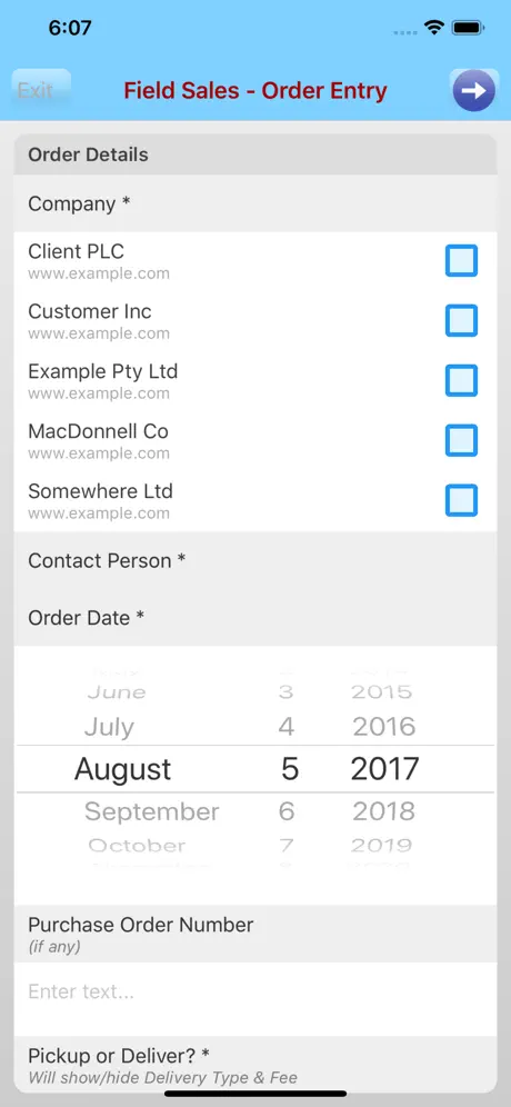 Tap-to Mobile Forms