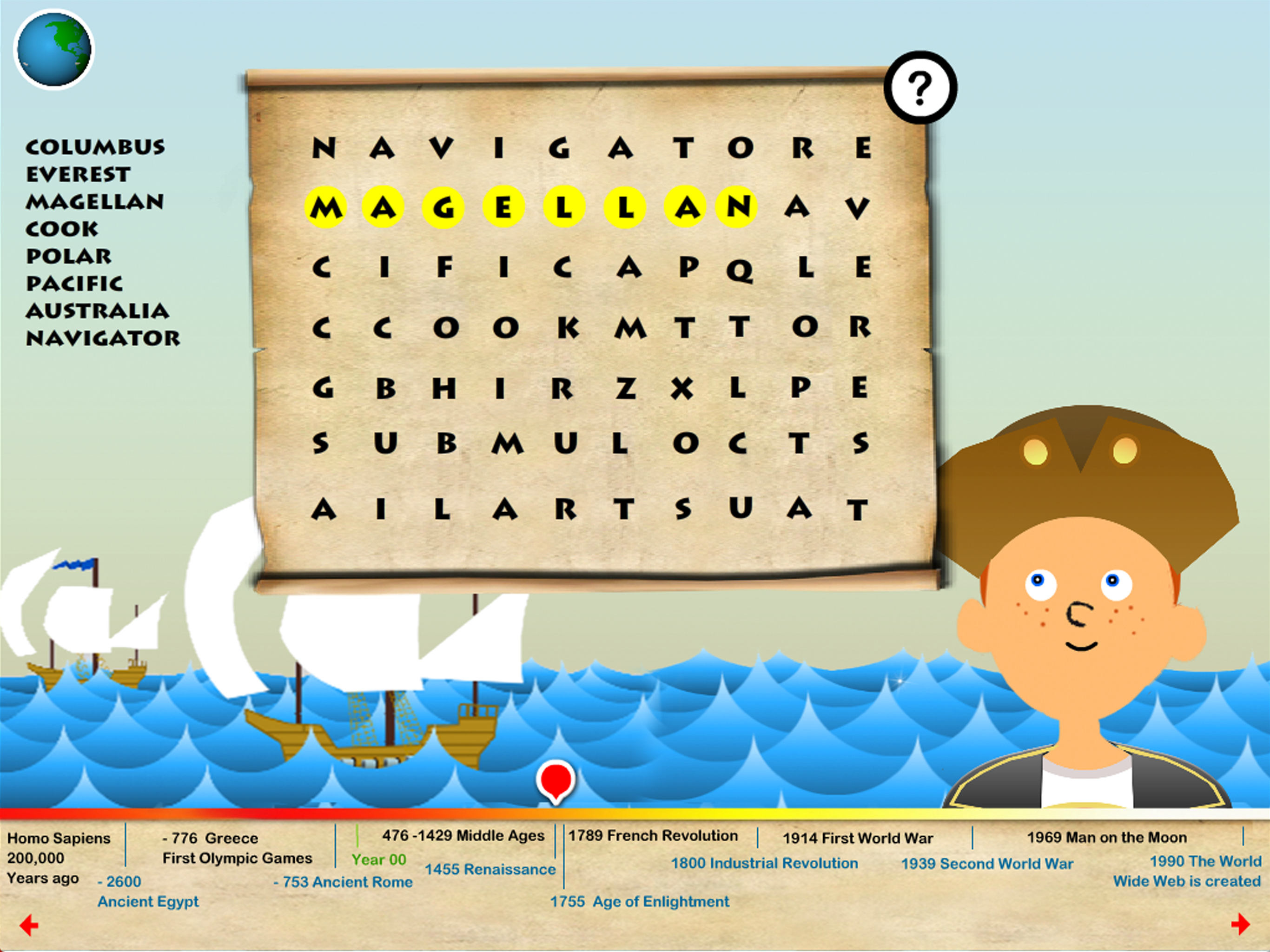 Word Search - History for Kids screenshot 4