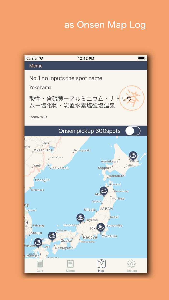 OnsenCalc - Tips and Memo