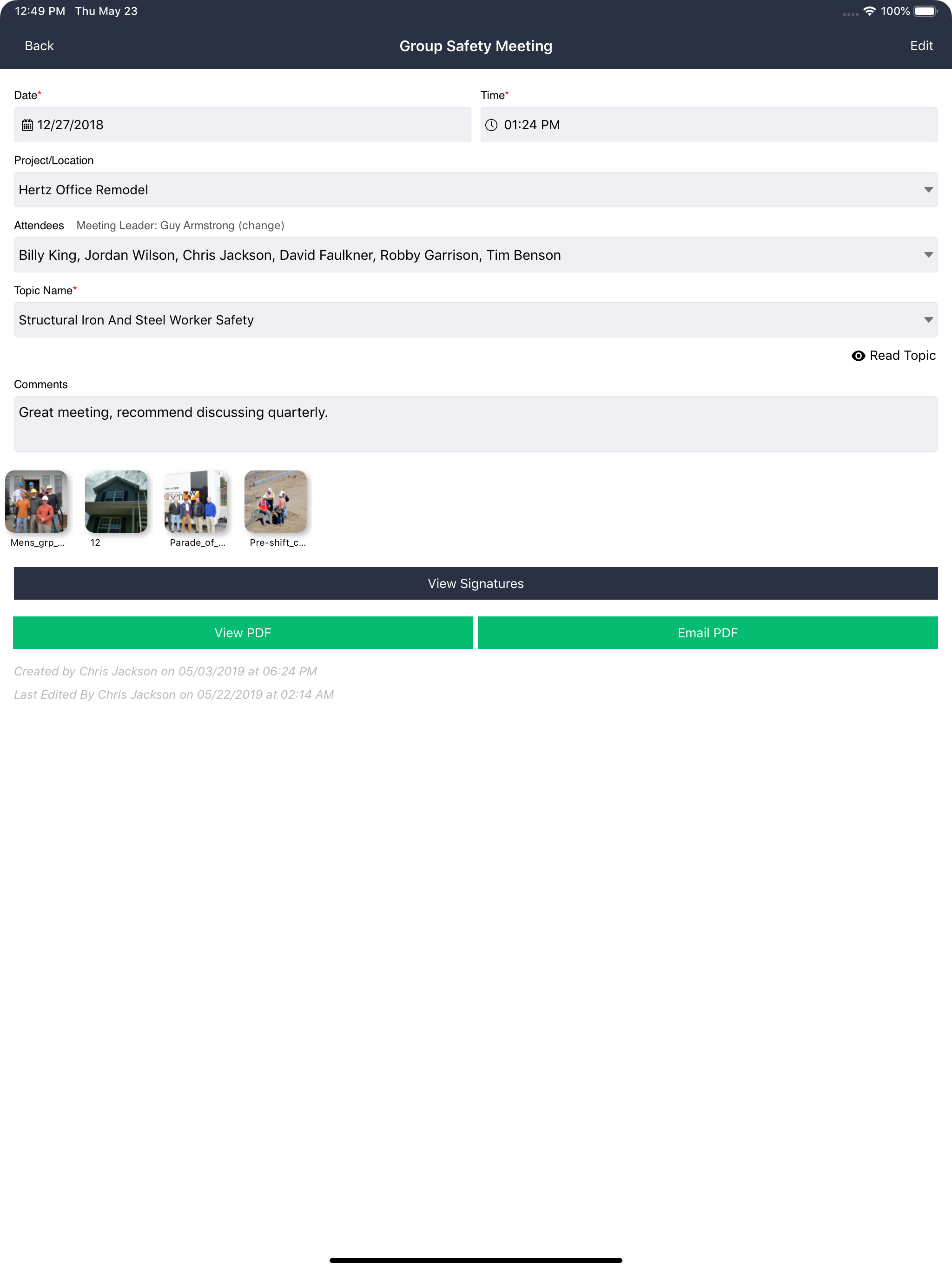 Safety Meeting Pro screenshot 13