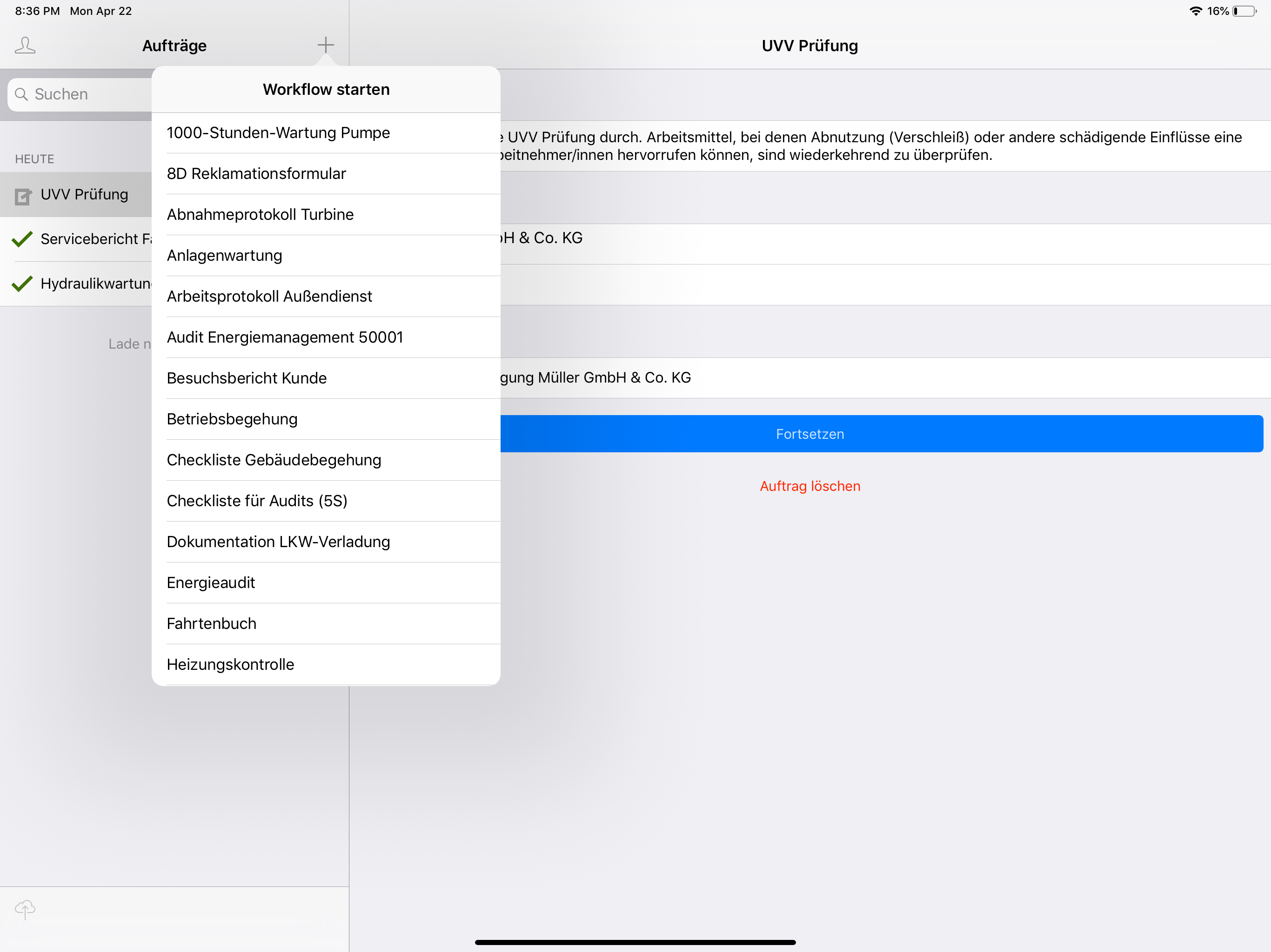 myBusiness.AI Aufträge