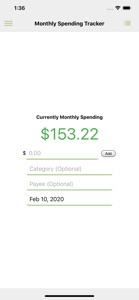 Monthly Spending Tracker screenshot #1 for iPhone