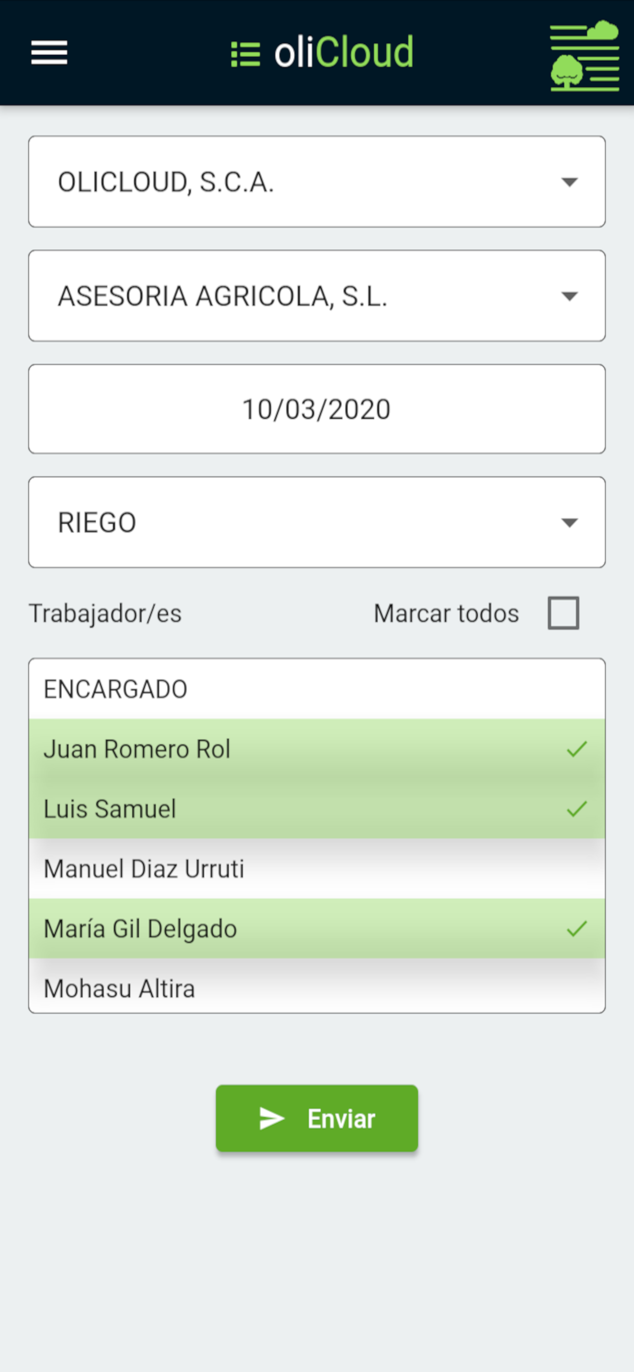 oliCloud screenshot 2