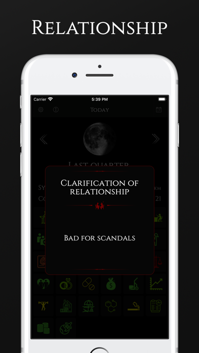 Moon Calendar Horoscope Screenshot