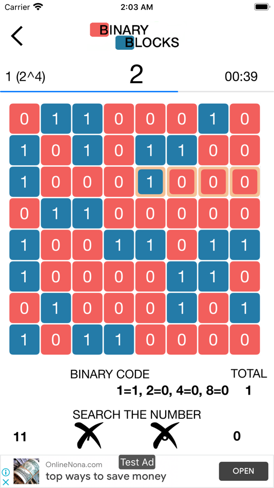 #2. Binary Blocks (iOS) Podle: SikYi Chan