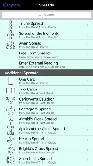 Capture d'écran de Druid Oracle Cards sur iPhone 3
