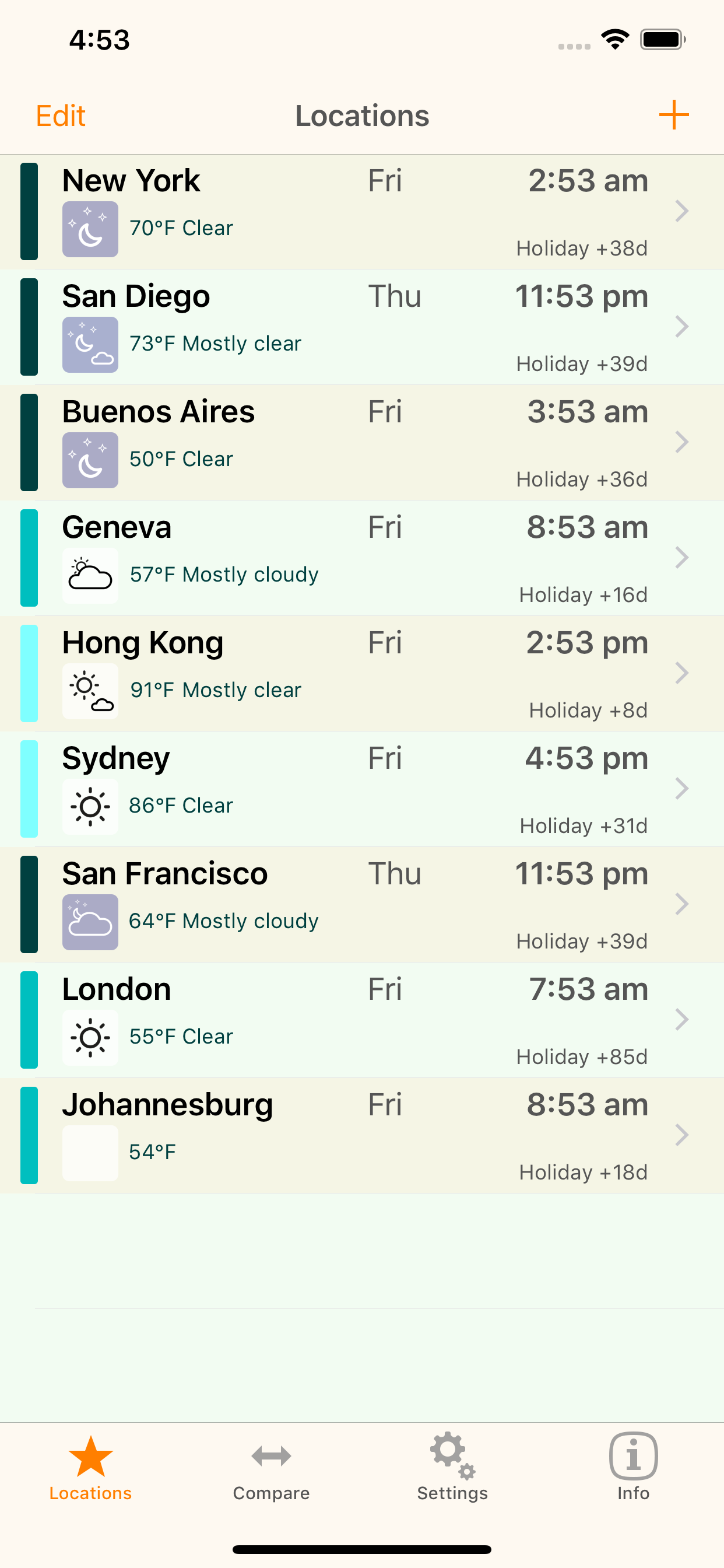 ZoneTrekker - World Clock