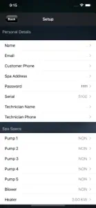 Spa control screenshot #2 for iPhone