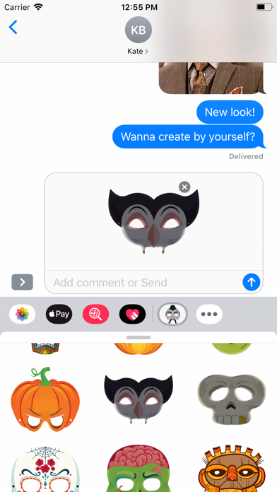 Masks Emoji Stickers screenshot 3
