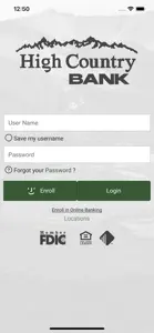 High Country Bank screenshot #1 for iPhone