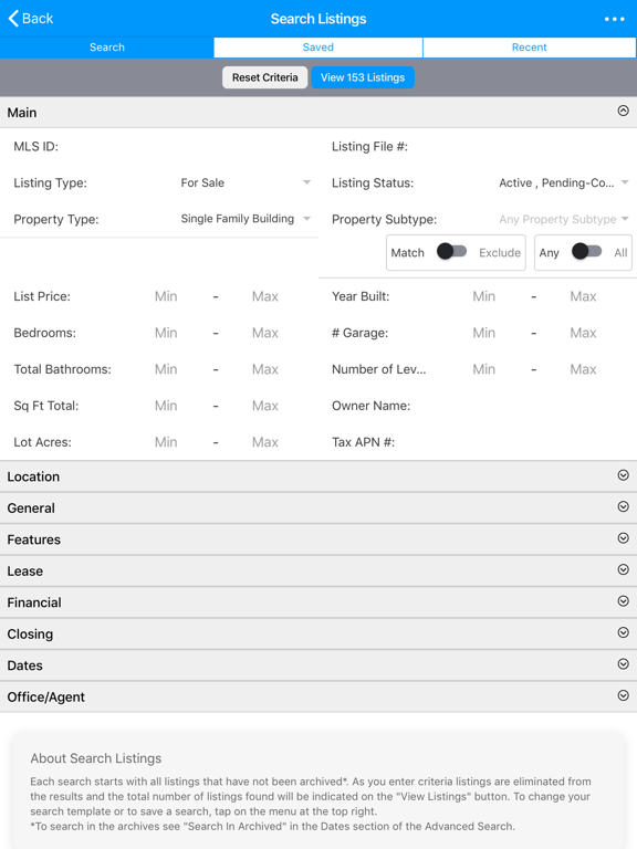 RealtyProMLS iPad screenshot 4 - Business app