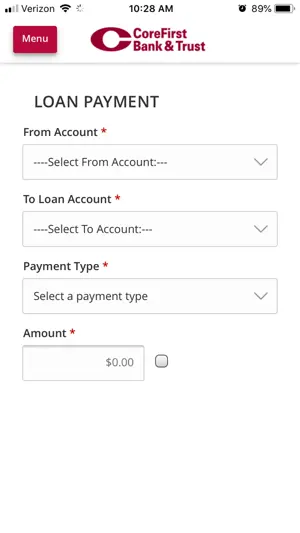 CoreFirst Bank Mobile App screenshot 2