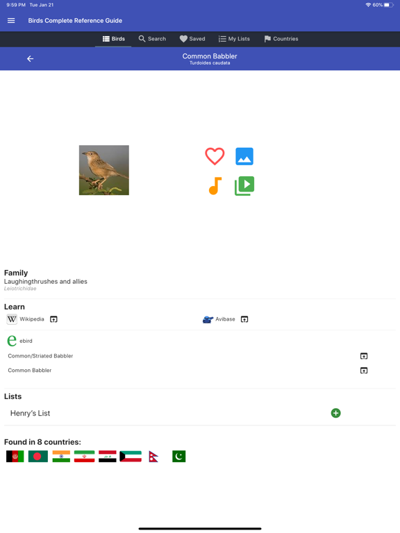Screenshot #6 pour Birds Complete Reference Guide
