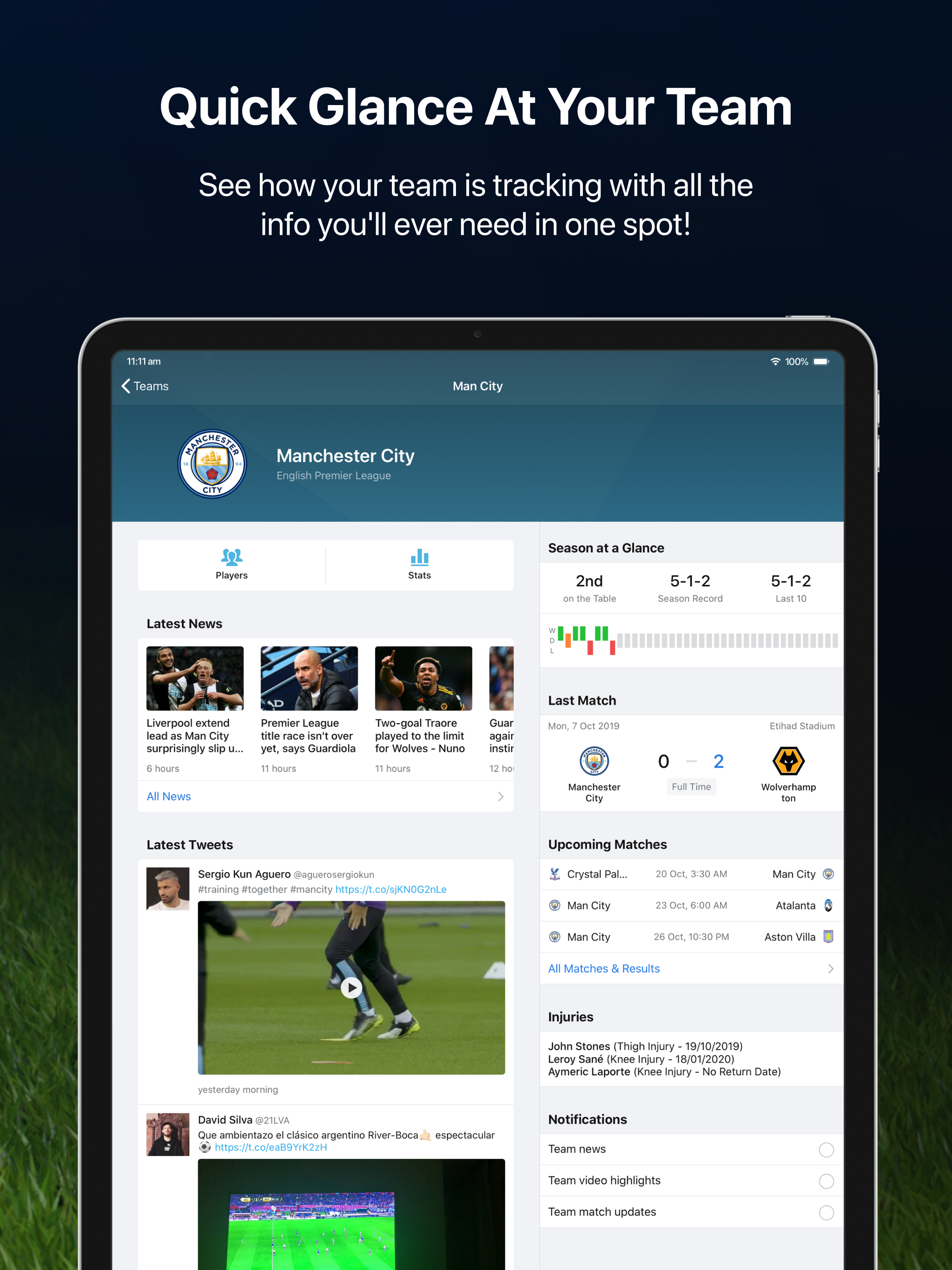 EPL Live for iPad: Soccer news screenshot 6