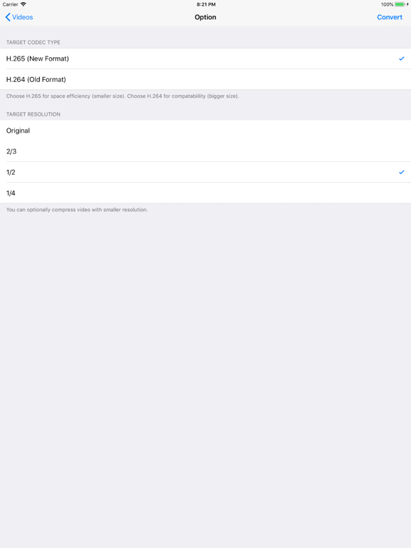 Screenshot #6 pour H.265 : H.264 Cross Converter