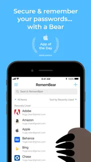 remembear: password manager iphone screenshot 1