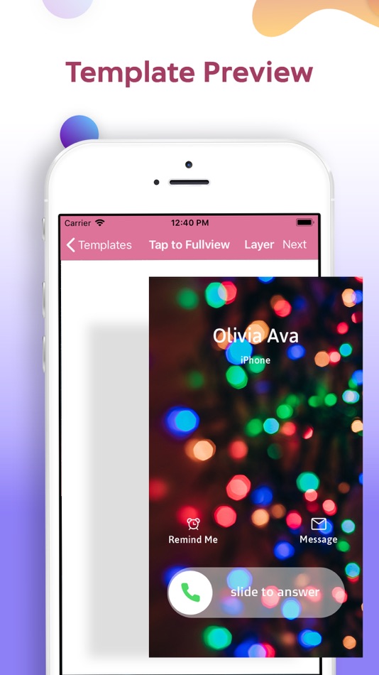 #4. Color Caller Screen (iOS) By: Patel Darshan