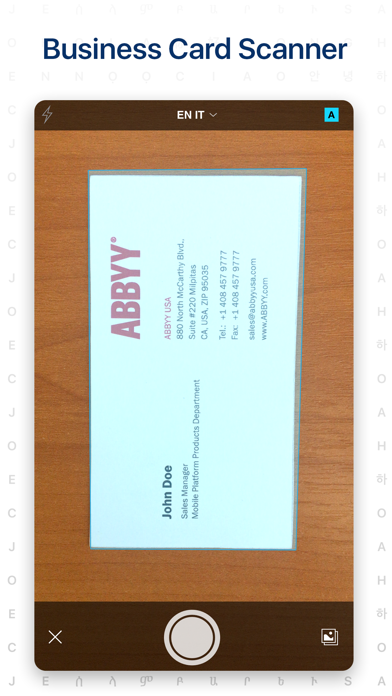 Abbyy Business Card Reader Pro review screenshots