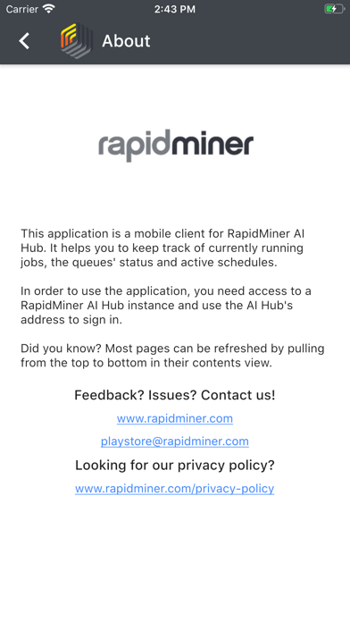 RapidMiner AI Hub 9 Screenshot