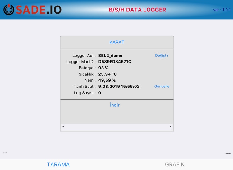 SADE.IO BSH LOGGER