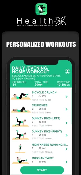 Game screenshot Daily /Evening/ Home Workout hack