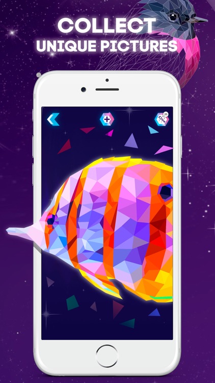 Low poly art book Magic puzzle