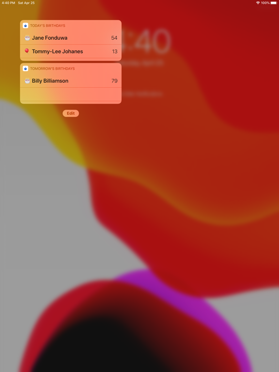 Screenshot #6 pour Today's Birthdays