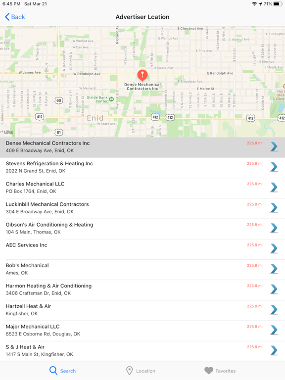 Bismarck Mandan Pages iPad screenshot 4 - Navigation app