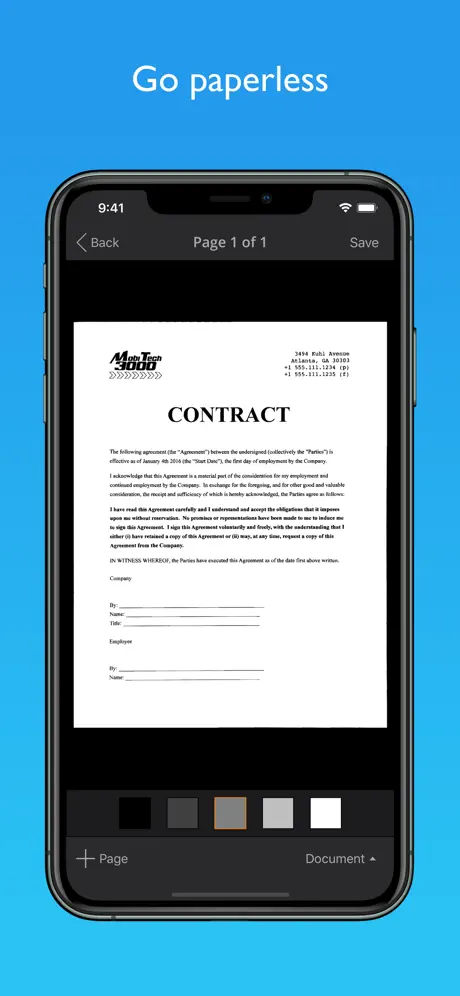 JotNot Scanner App
