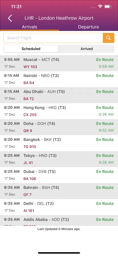 Flight Tracker Airport Status