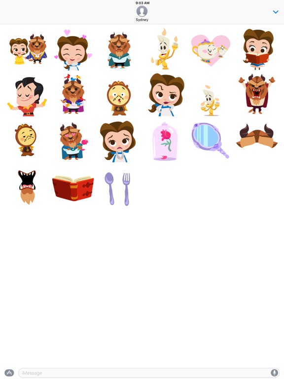 Screenshot #5 pour Beauty and the Beast Stickers