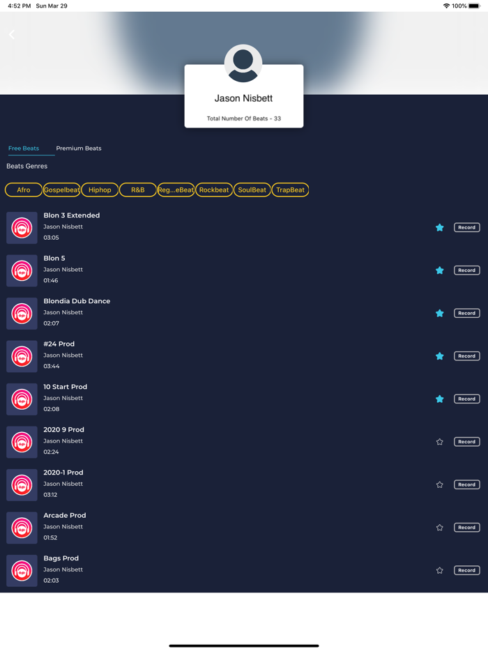 vibesR - song recording tool