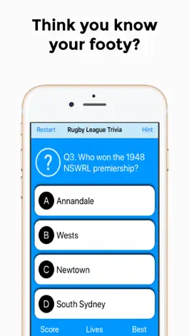 Game screenshot Rugby League Trivia apk