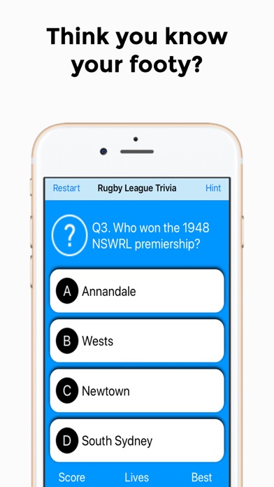 Screenshot #2 pour Rugby League Trivia