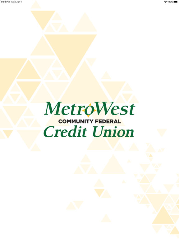 MetroWest CFCU Mobile Banking iPad screenshot 1 - Finance app