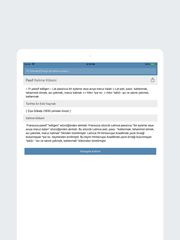 Etimoloji - Kelime Kökeni iPad screenshot 4 - Reference app