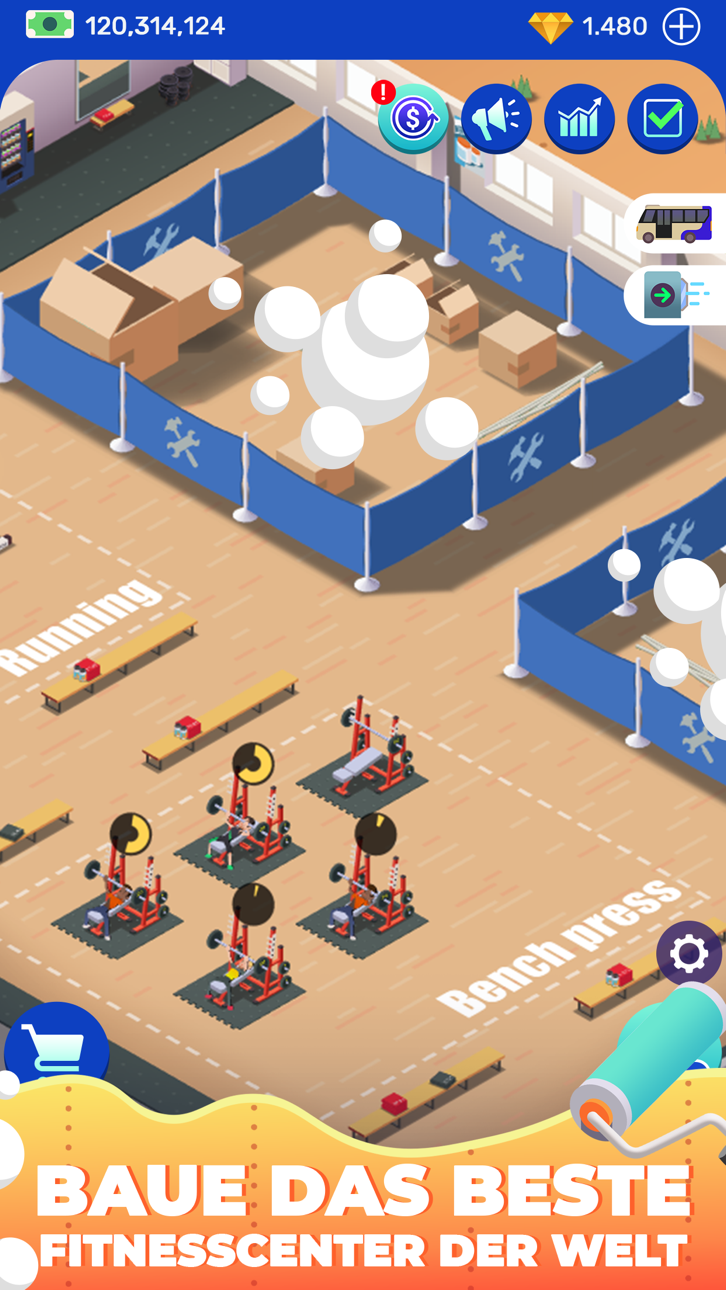 Idle Fitness Gym Tycoon - Game Hack screenshot 5 - iOS game interface
