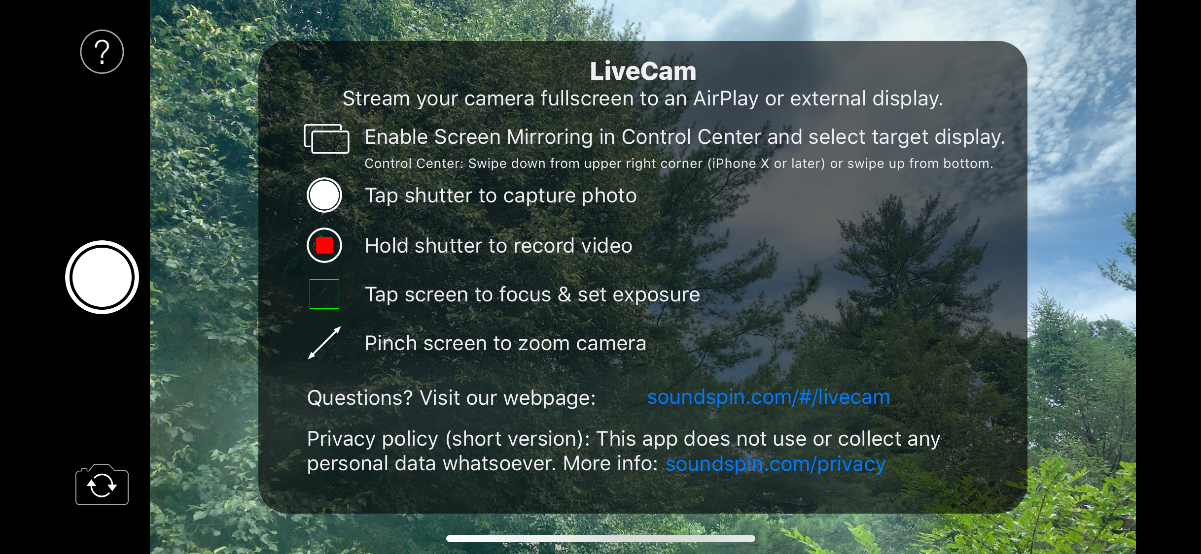 LiveCam – Fullscreen Monitor