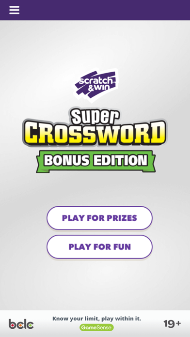 BCLC Super Crossword Screenshot