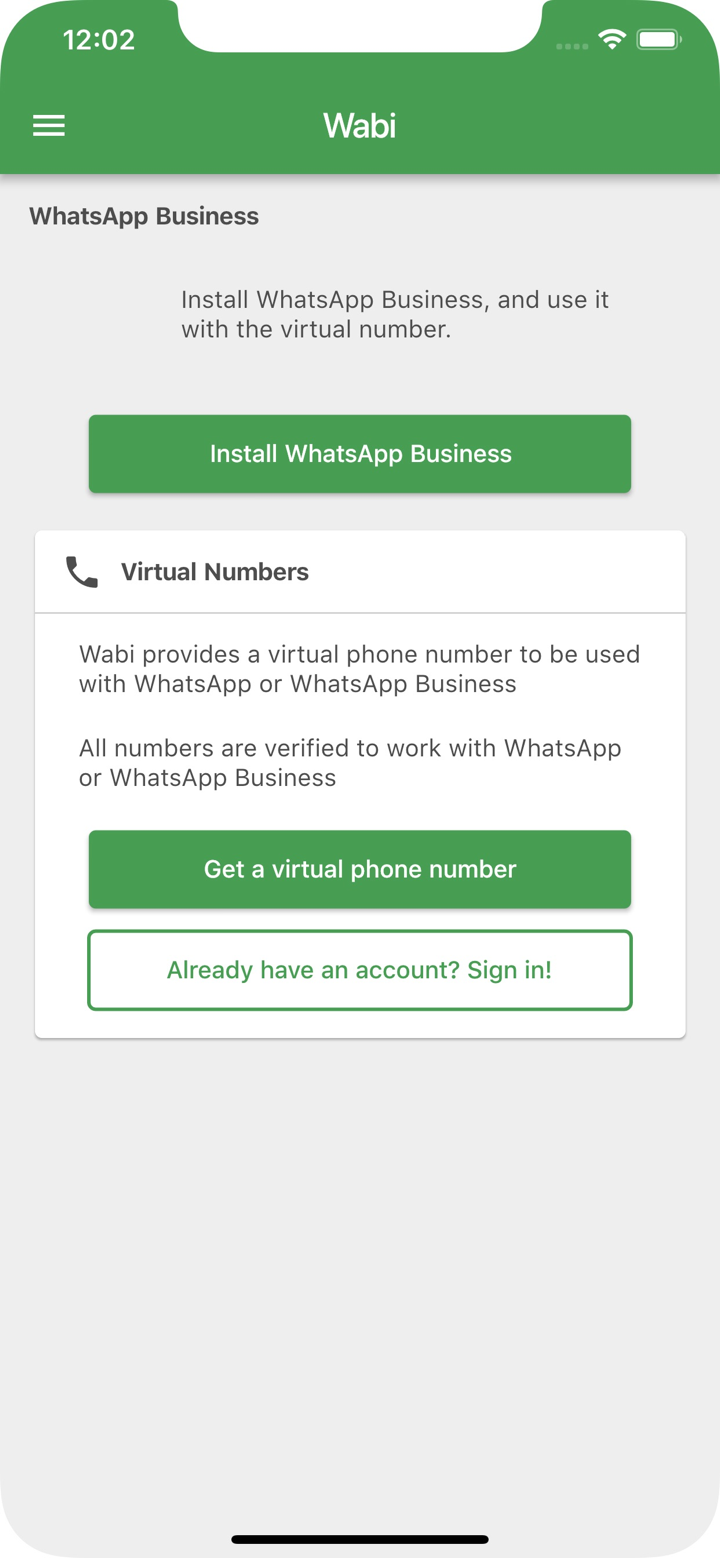 Wabi - Número para WA Business screenshot 1