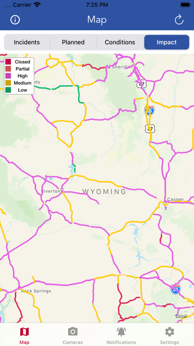 Wyoming Road Conditions Screenshot