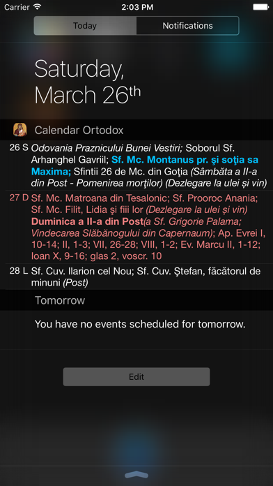 Calendar Creștin Ortodox Screenshot