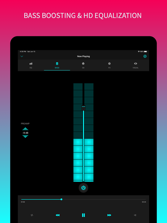 Screenshot #1 for Bass Booster & EQ Amplifier