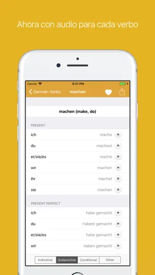 Captura de pantalla de Verbos En Alemán en iPhone 1