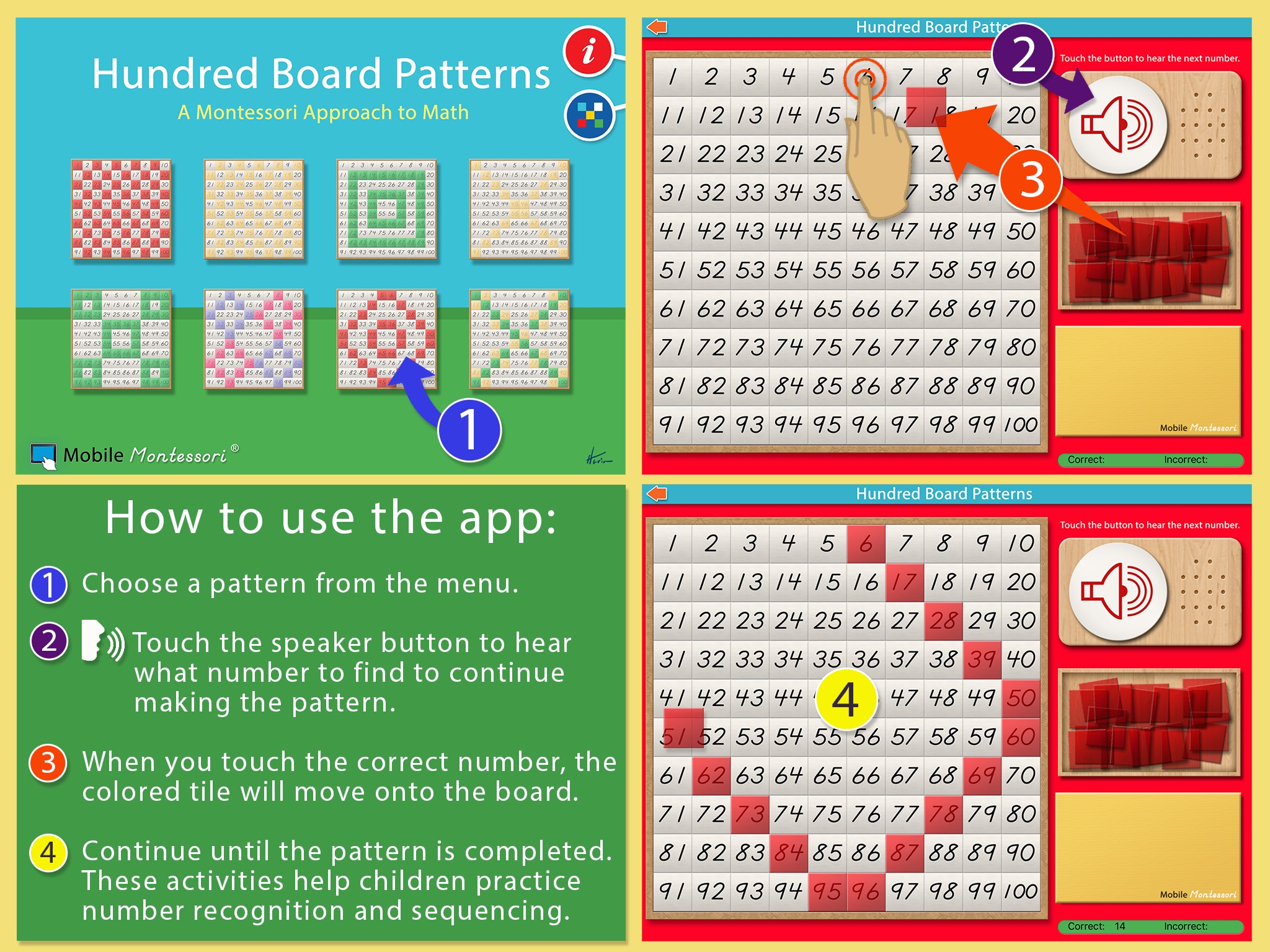 100 Board Counting Patterns screenshot 2