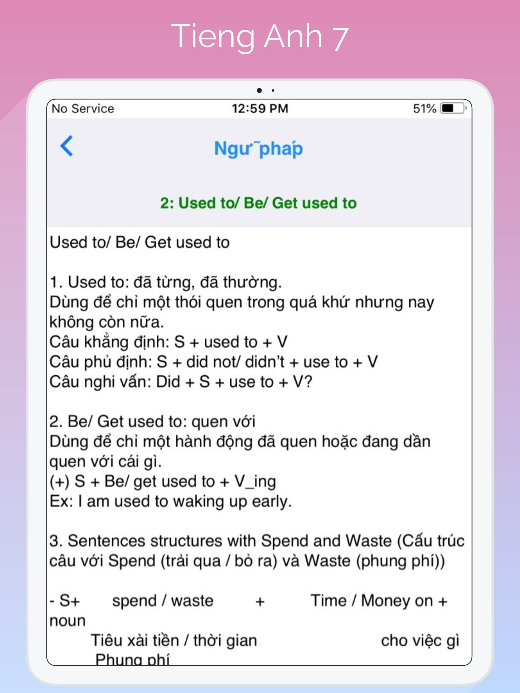 Tieng Anh Lop 7 - English 7 screenshot 11
