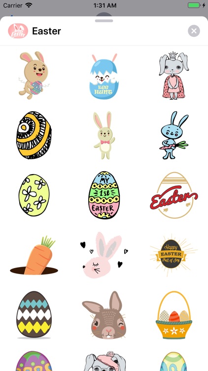 Happy Easter Egg Hunt Stickers